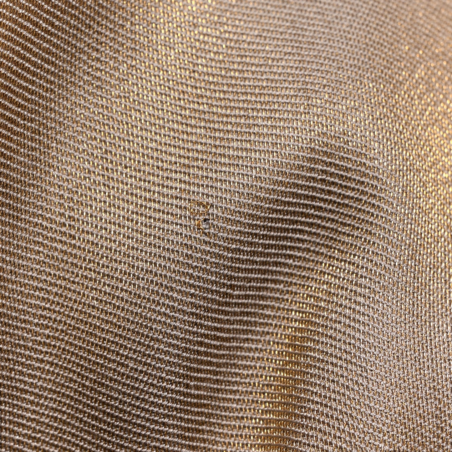 Silk Wool Monogram Shine Shawl Greige