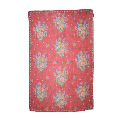 Alexander McQueen Silk Island Bouquet Scarf Red 3 of 5