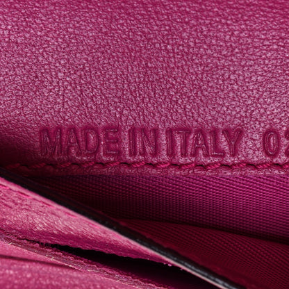 Christian Dior Smooth Calfskin Bi-Color Diorissimo Envelope Wallet Toxic Purple Pink 7 of 12
