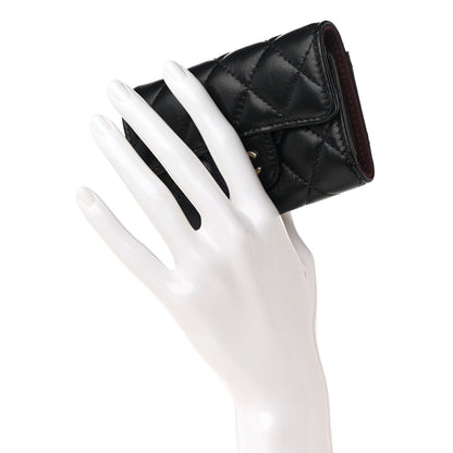 Chanel Lambskin Quilted 4 Key Holder Black 2 of 12