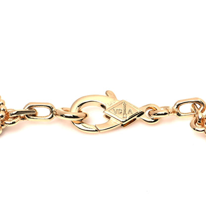 Van Cleef & Arpels 18K Yellow Gold Malachite 5 Motifs Vintage Alhambra Bracelet 4 of 6