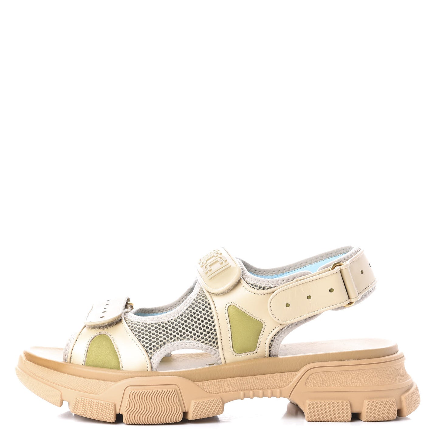 X SEGA Nappa Mesh Mens Aguru Sandals 11 Sand Storm Gold