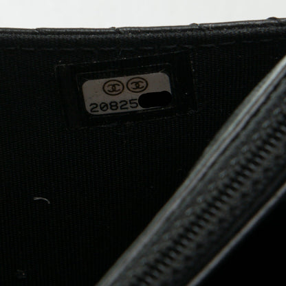 Chanel Lambskin Chevron Wallet On Chain WOC Black 9 of 9