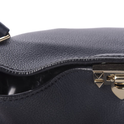 Valentino Garavani Pebbled Calfskin Small Rockstud Flip-Lock Messenger Bag Marine 10 of 10