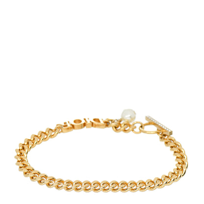 Christian Dior Metal Logo Chain Bracelet Gold 2 of 3