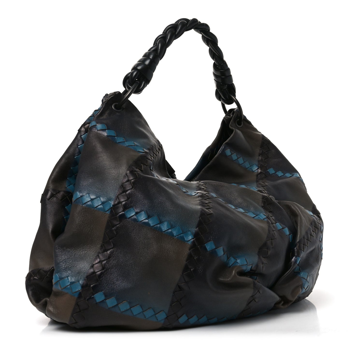 Intrecciato Nappa Aquilone Fortune Cookie Hobo Brown Multicolor