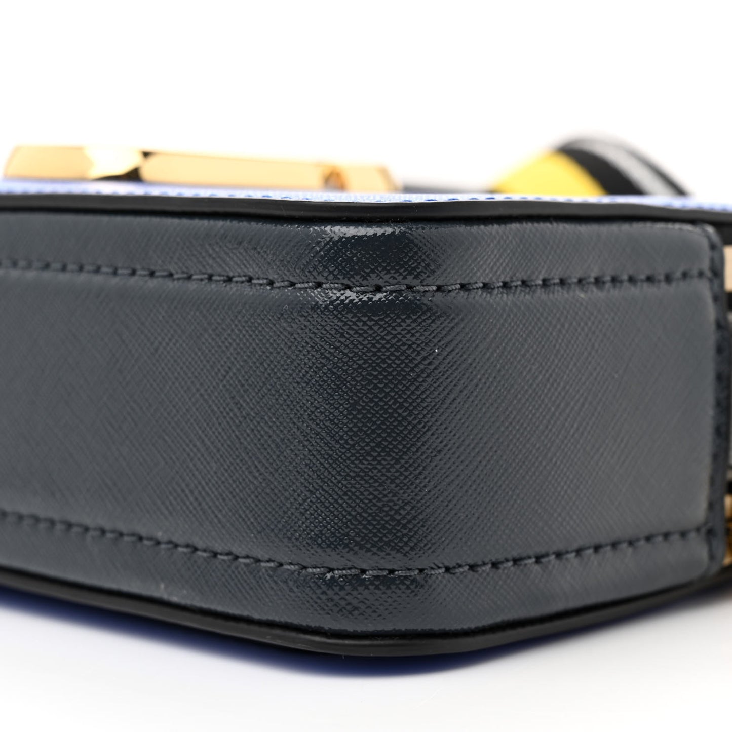 Saffiano Small Snapshot Camera Bag Blue Multi