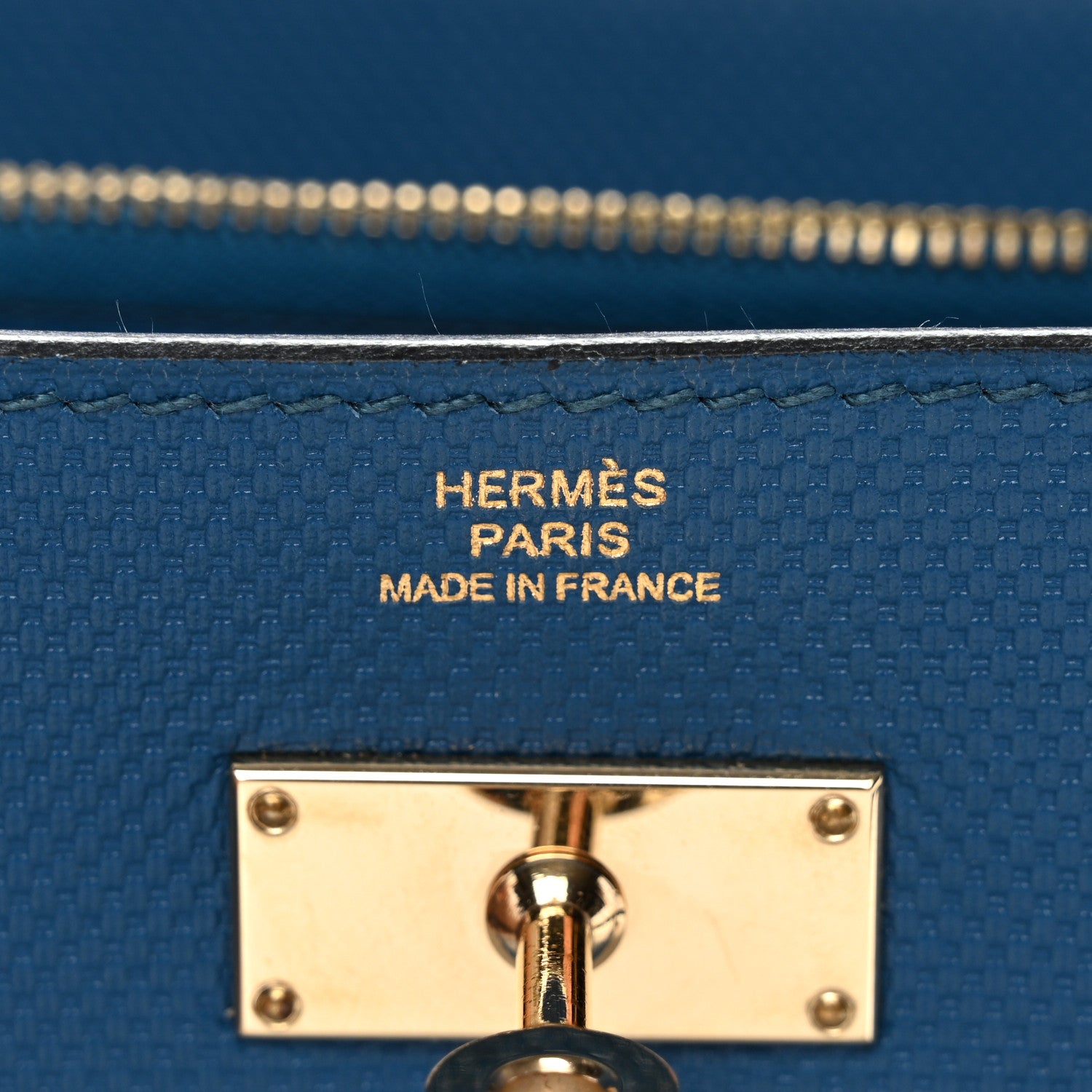 Hermes Grain d'H Kelly Longue Wallet Bleu De Galice 6 of 9