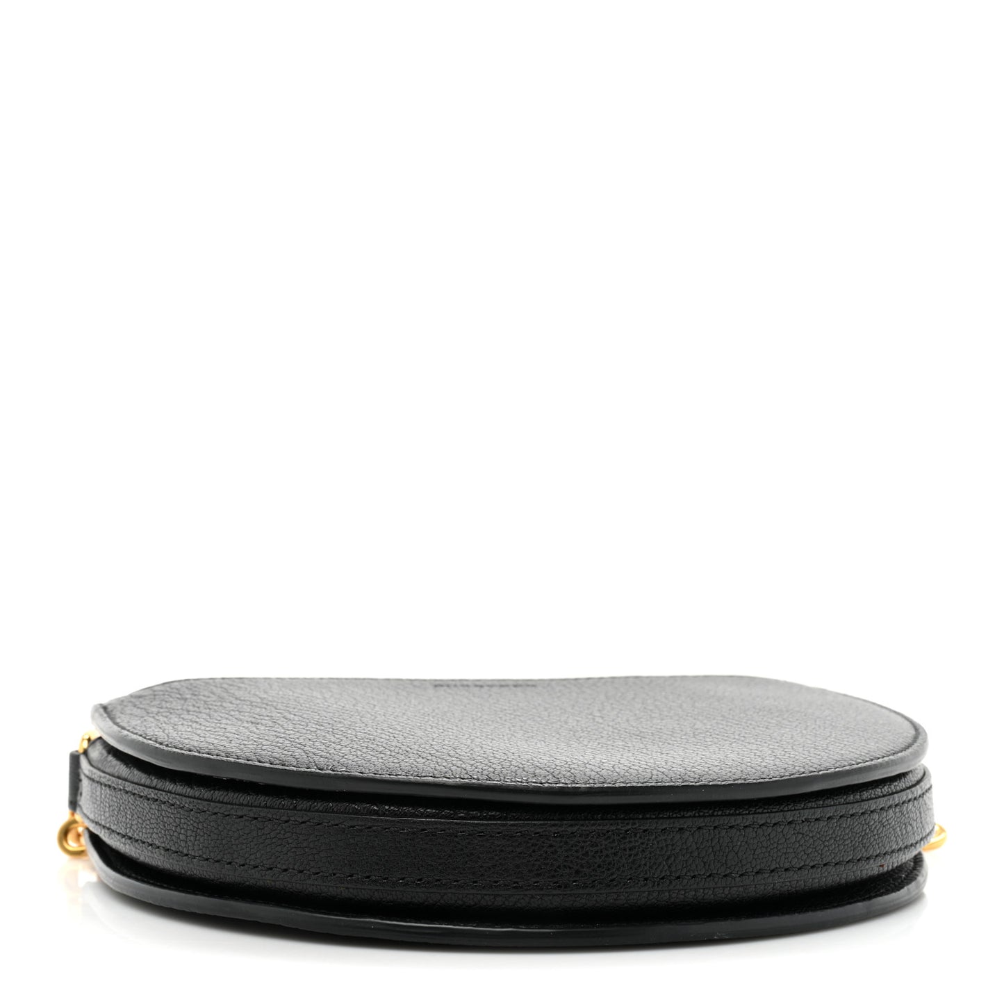 Goatskin Pecan Chain Shoulder Bag Black