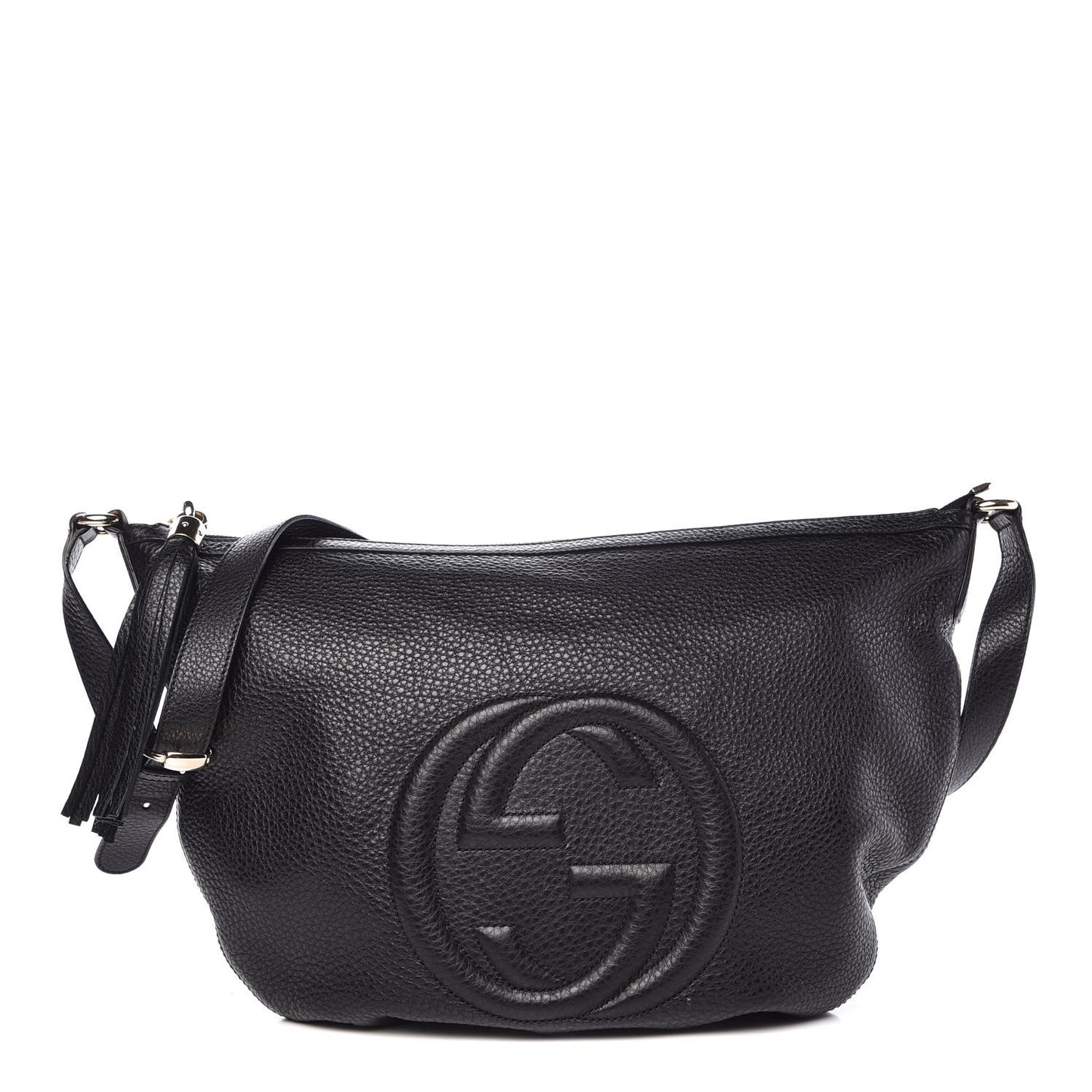 Pebbled Calfskin Medium Soho Hobo Black