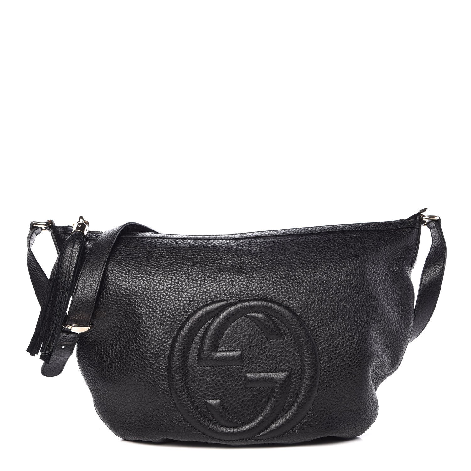 Gucci Pebbled Calfskin Medium Soho Hobo Black 1 of 11