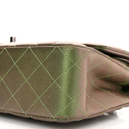 Chanel Iridescent Lambskin Quilted Medium Double Flap Green 10 of 10