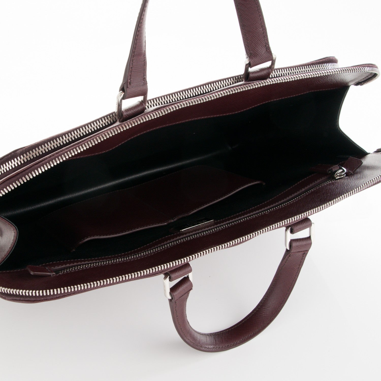 Prada Saffiano Travel Briefcase Granato 5 of 6