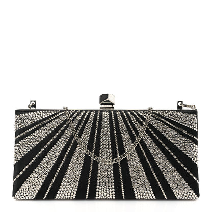 Jimmy Choo Satin Crystal Box Clutch Black 1 of 9