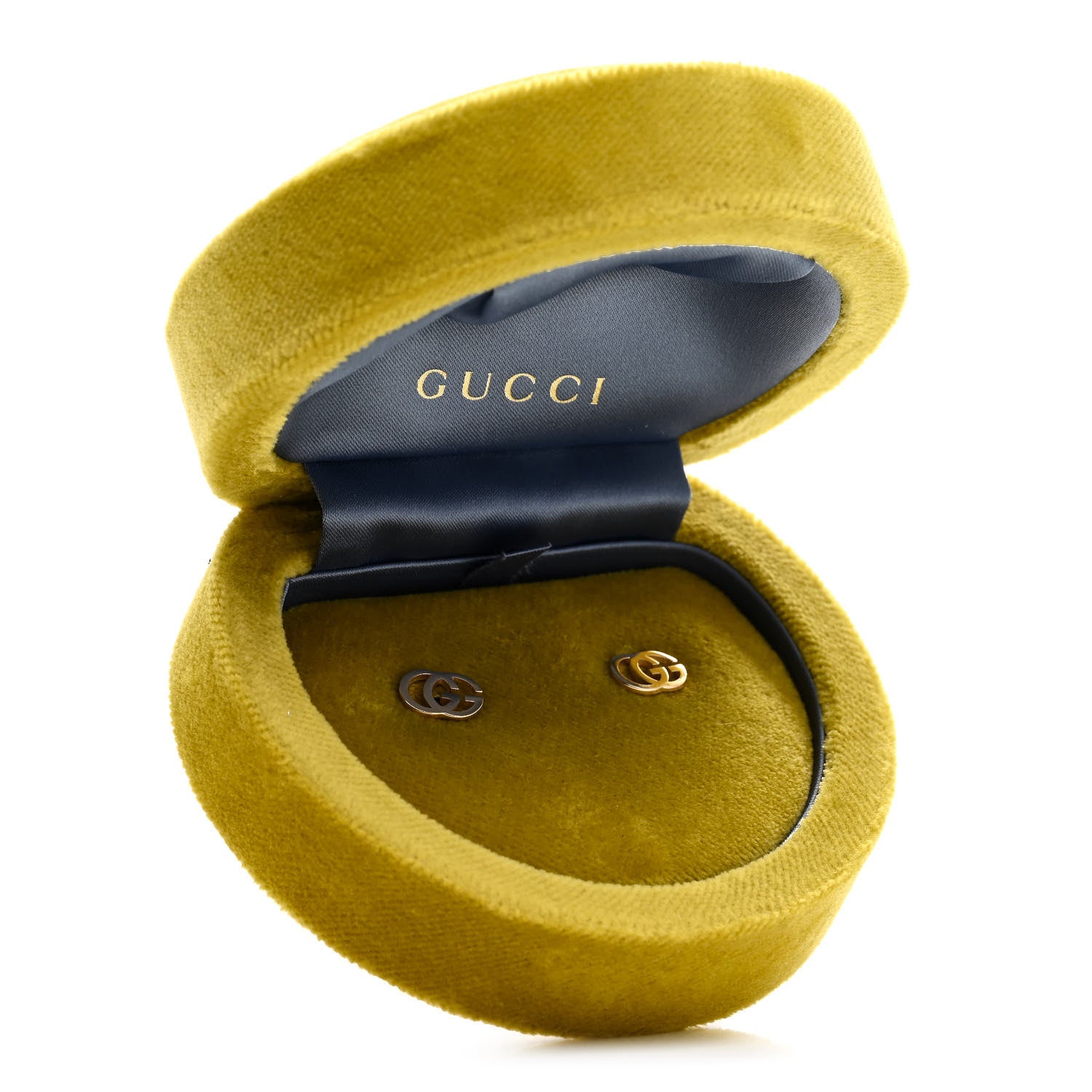 Gucci 18K Yellow Gold GG Tissue Stud Earrings 5 of 5
