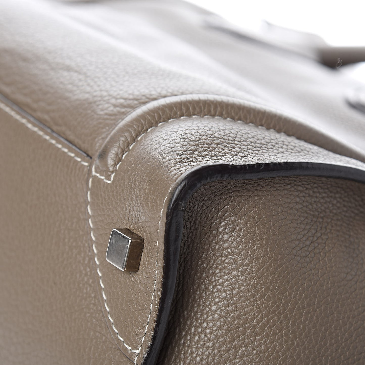 Drummed Calfskin Mini Luggage Souris
