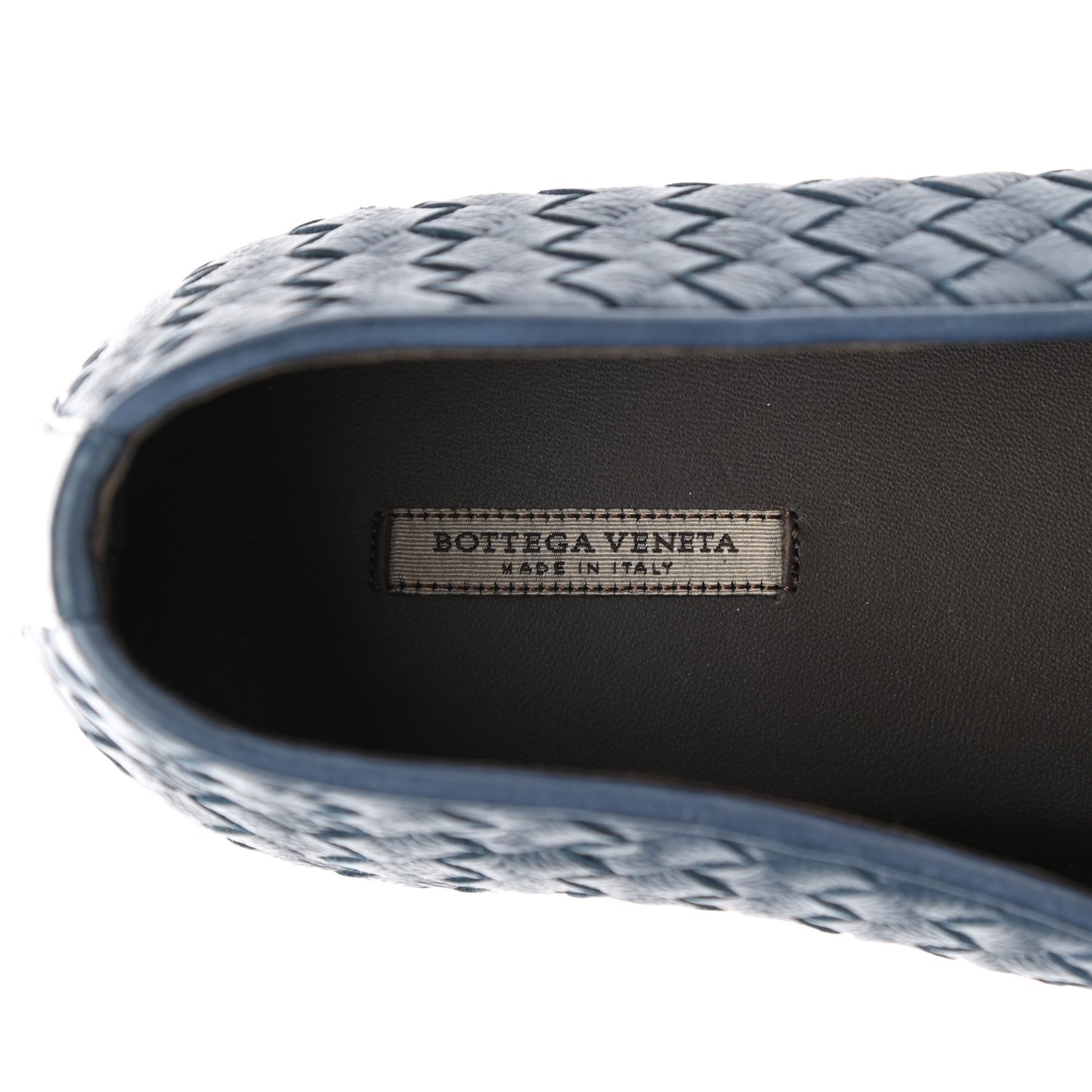 Nappa Intrecciato Mens Loafers 43 Deep Blue