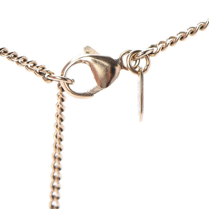 Chanel Baguette Crystal CC Necklace Light Gold 5 of 6