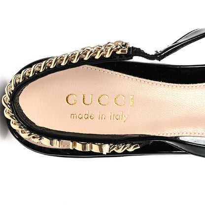 Gucci Patent Signoria Ballet Slingback Ballet Flat 36 Black 9 of 10