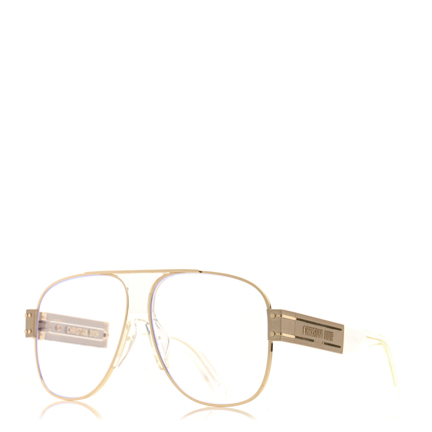 Christian Dior Metal Acetate Diorsignature A3U Sunglasses Gold 1 of 7
