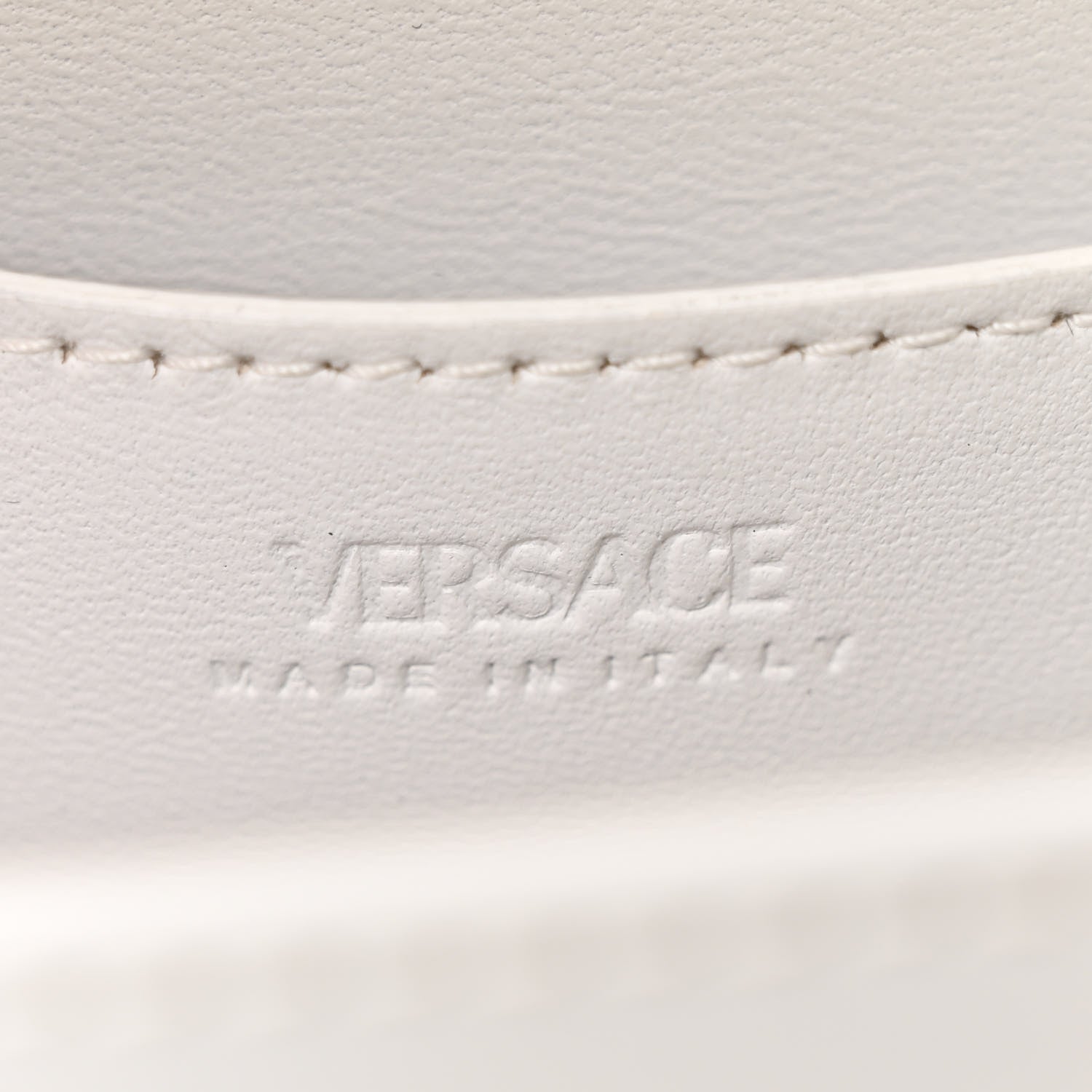 Versace Calfskin Medium Greca Goddess Shoulder Bag White 5 of 12