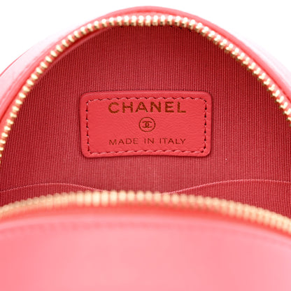 Chanel Lambskin Quilted Large CC Round Clutch With Chain Pink 6 of 12