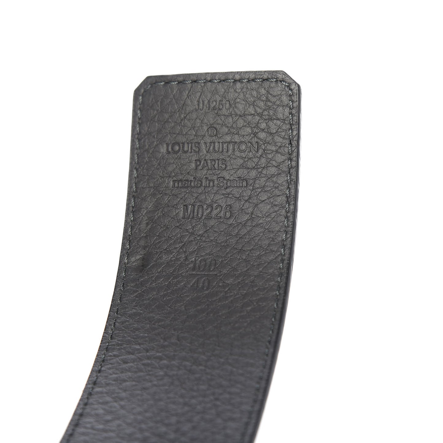 Calfskin 40mm LV Optic Reversible Belt 100 40 Black Anthracite Gray