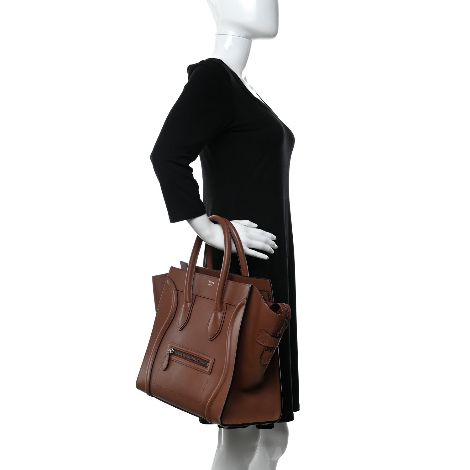 Celine Smooth Calfskin Mini Luggage Sienna 2 of 13