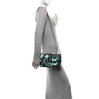 Bottega Veneta Foulard Tie Dye Maxi Intrecciato Padded Cassette Crossbody Bag Celadon Inkwell 2 of 14