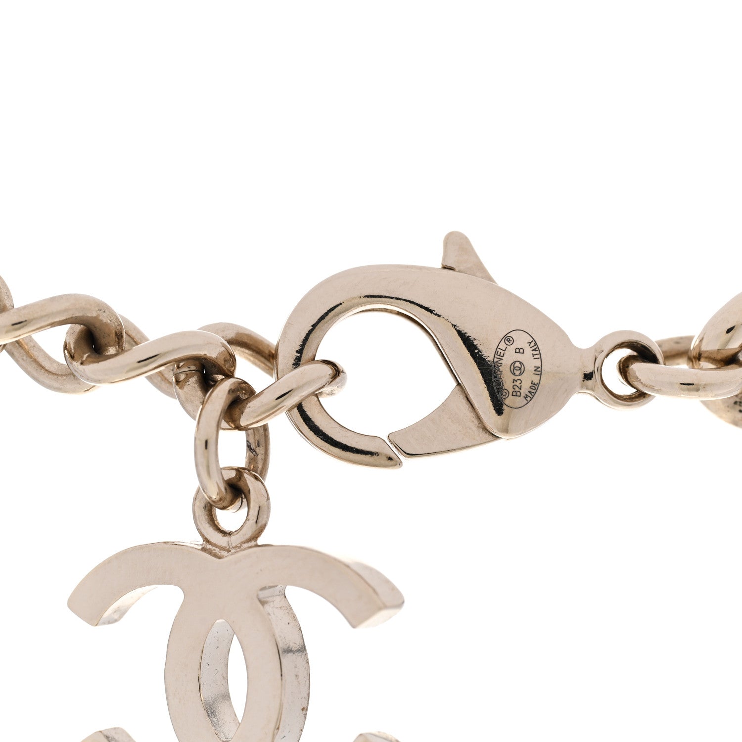 Chanel Metal Crystal Chain CC Star Pendant Choker Necklace 5 of 6
