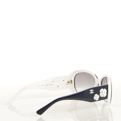 Chanel Camellia CC Sunglasses 5113 Blue White 3 of 7