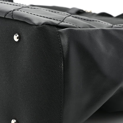 Chanel Coated Canvas Quilted Large Paris Biarritz Tote Black 12 of 12