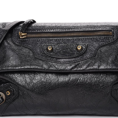 Balenciaga Agneau Classic Hardware Envelope Clutch Black 7 of 10