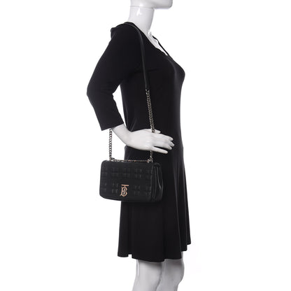 Burberry Grainy Calfskin Quilted Lola Bag Black 2 of 10