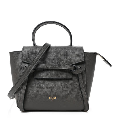 Celine Grained Calfskin Pico Belt Bag Grey 1 of 8