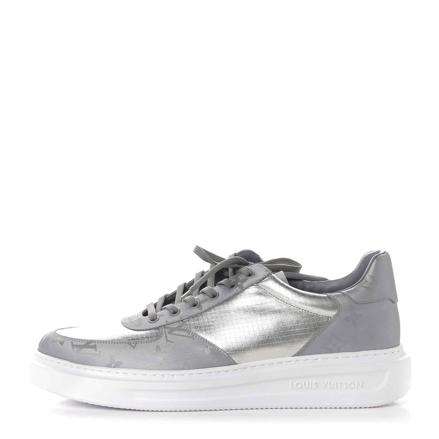 Canvas Monogram Beverly Hills Sneakers 10 Argent