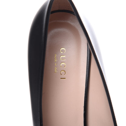 Gucci Malaga Kid GG Marmont Fringe Platform Loafer Pumps 40 Black 6 of 9