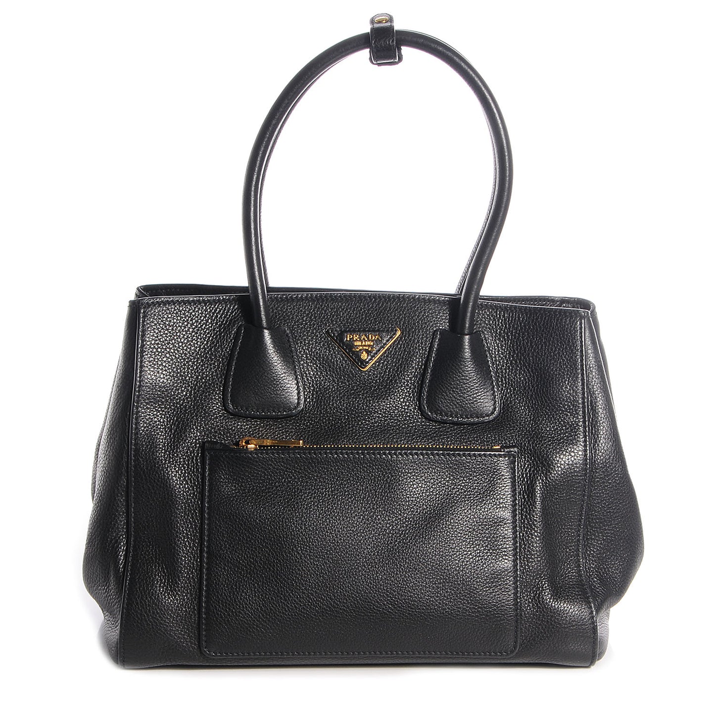 Vitello Daino Shopping Tote Nero Black