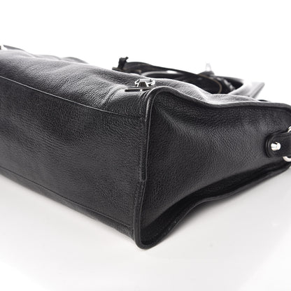 Balenciaga Chevre Silver Metallic Edge Hardware City Black 6 of 9