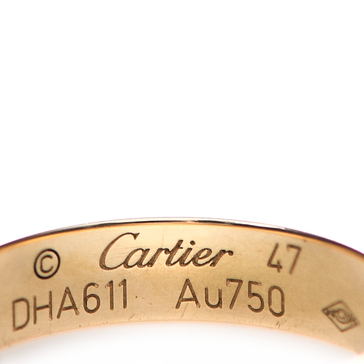 Cartier 18K Yellow Gold 3.5mm LOVE Wedding Band Ring 47 4 4 of 4