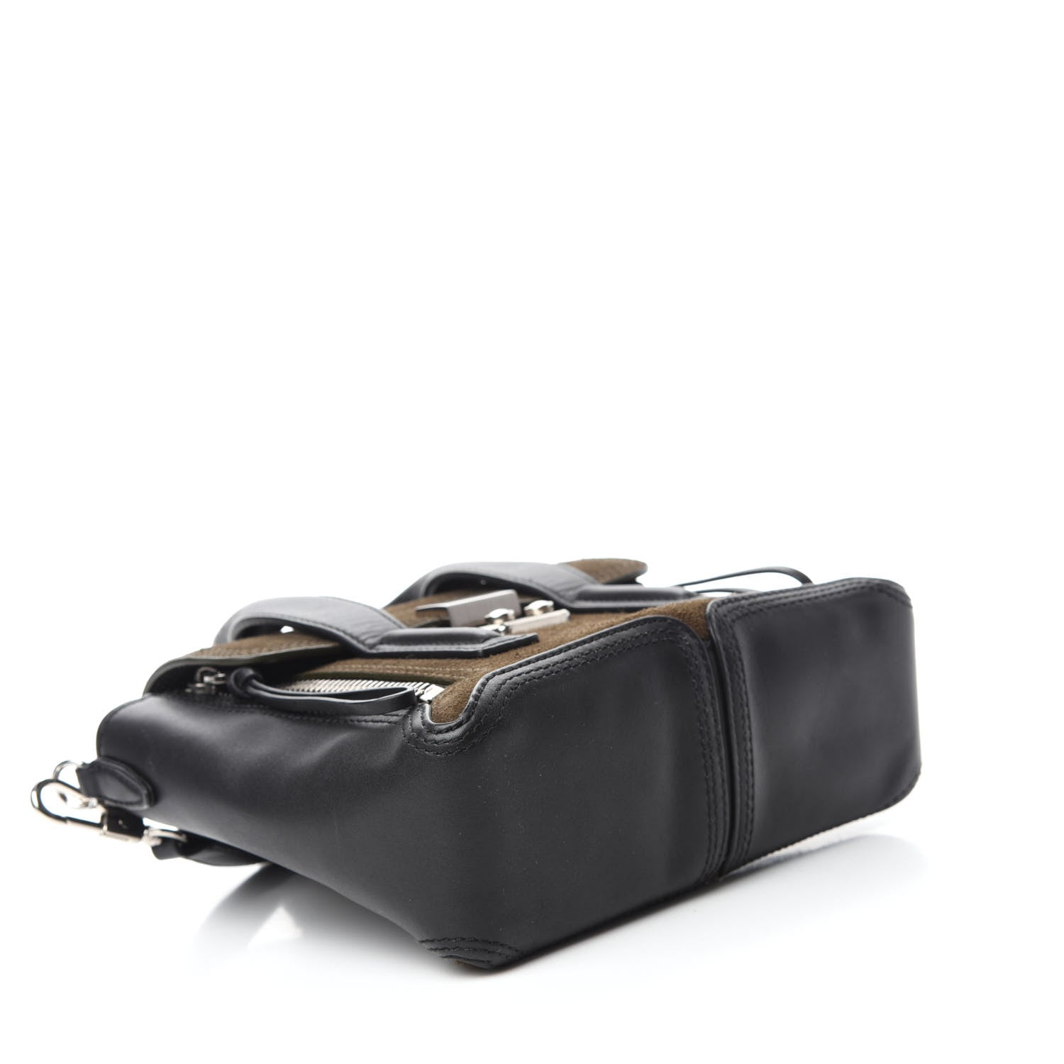 3.1 Phillip Lim Suede Calfskin Mini Pashli Satchel Dark Moss 4 of 10