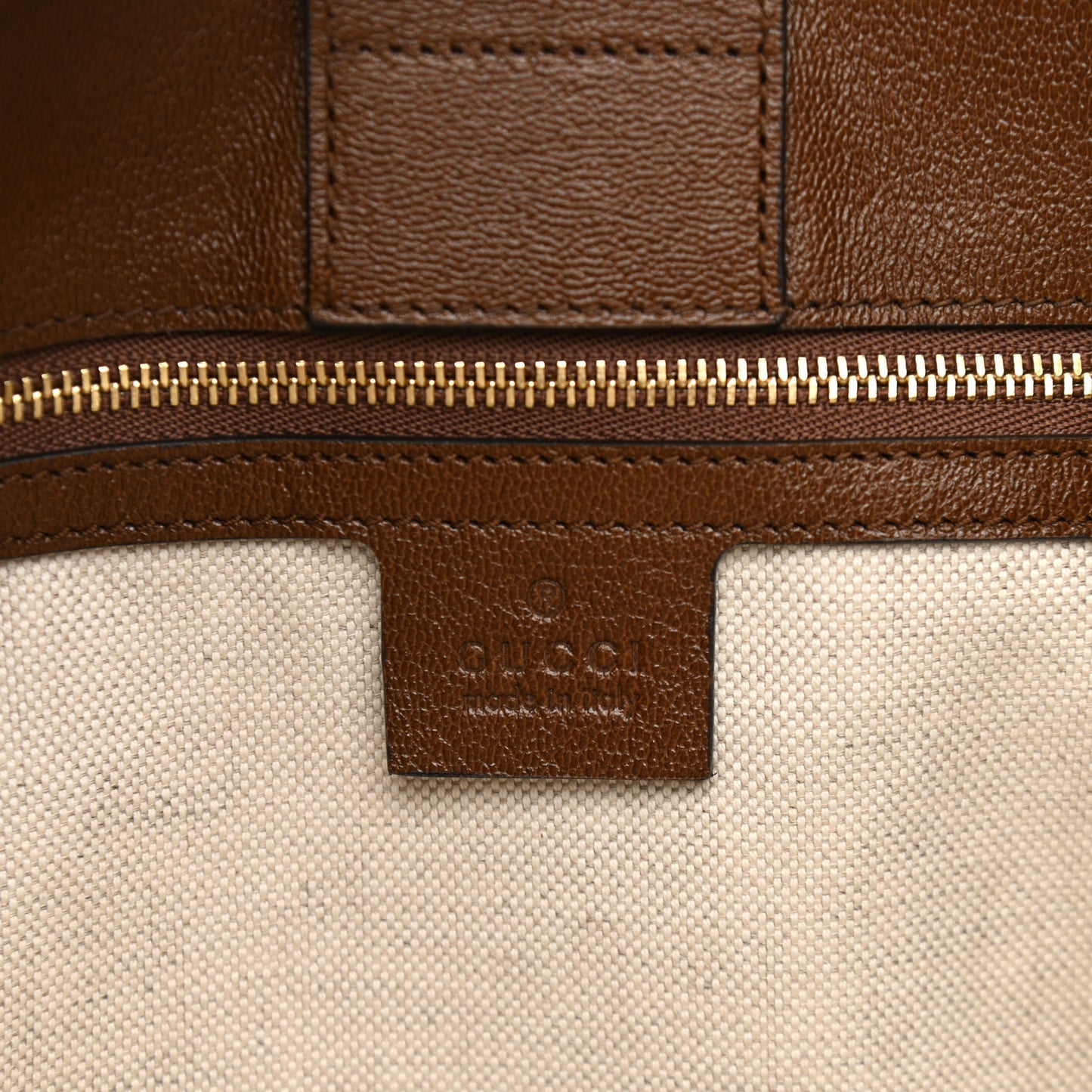 Monogram Horsebit 1955 Tote Bag Beige Brown Sugar