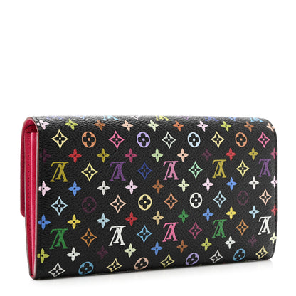 Louis Vuitton Monogram Multicolor Sarah Wallet Black Grenade 3 of 9