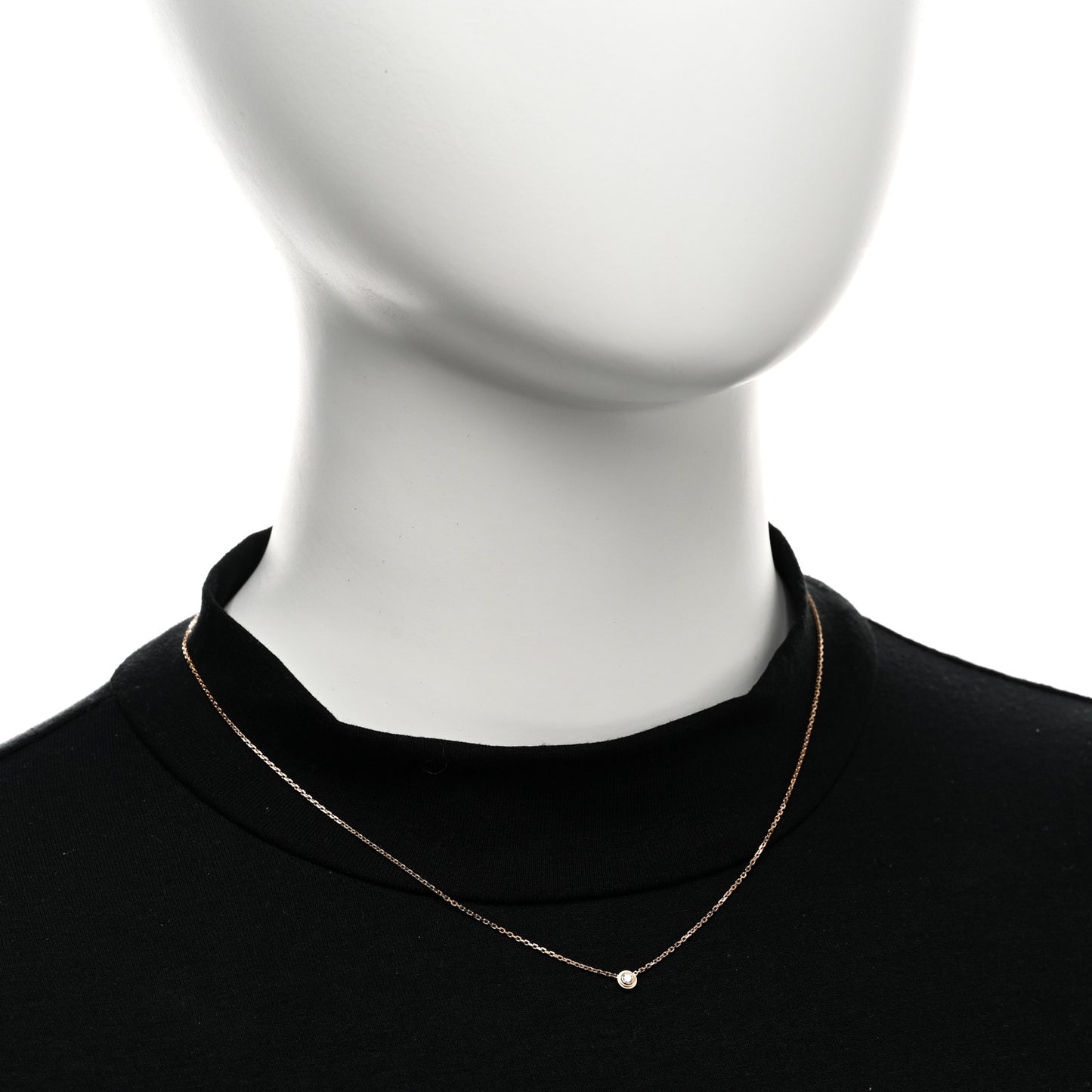 18K Pink Gold Diamond XS D'Amour Pendant Necklace
