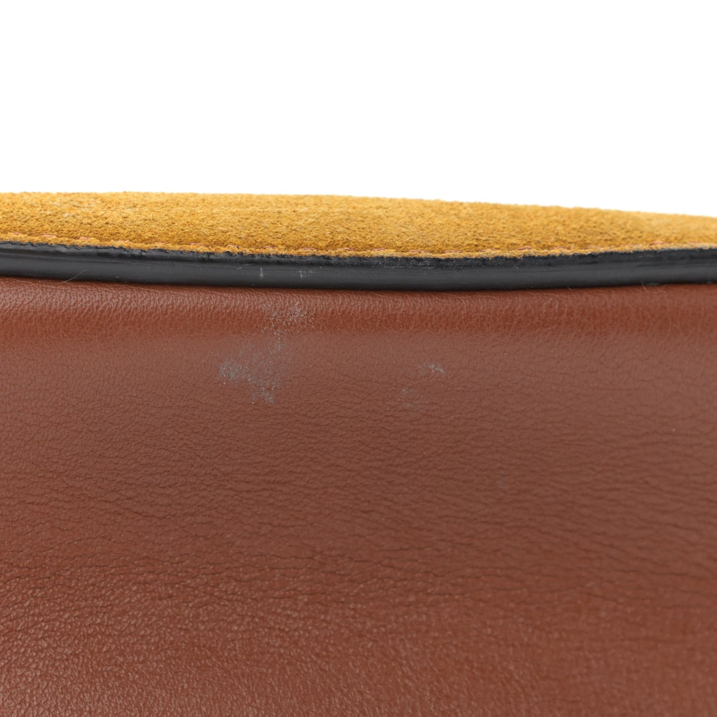 Suede Calfskin Patchwork Mini Drew Shoulder Bag Tobacco