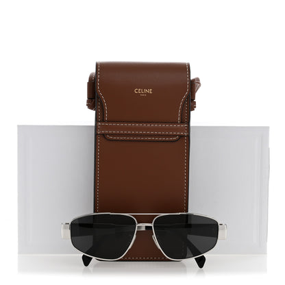 Celine Metal Triomphe 03 Sunglasses CL40281U Silver Smoke 7 of 7