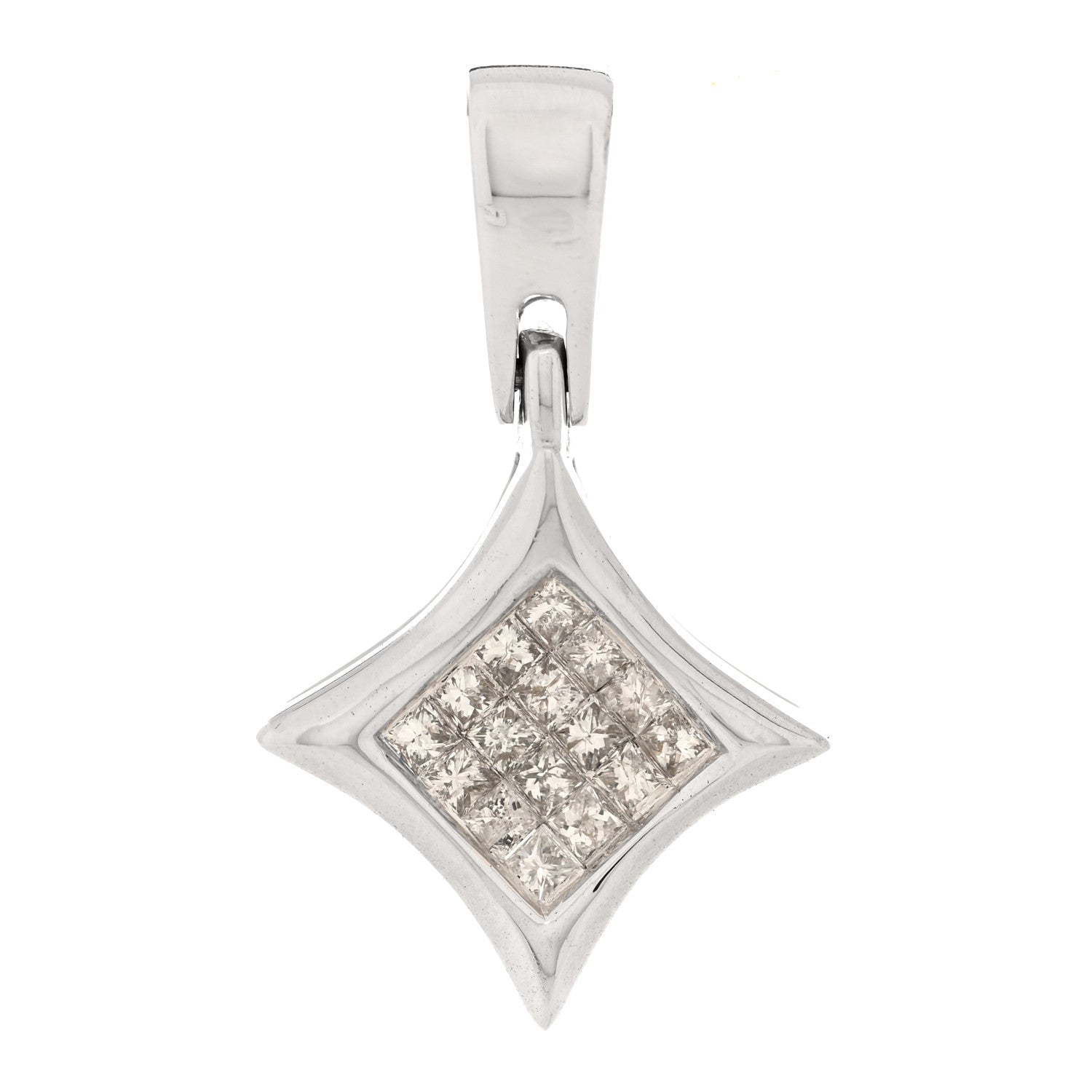 Parker & West by FASHIONPHILE 14K White Gold Diamond .32ctw Princess Cut Star Pendant 1 of 3