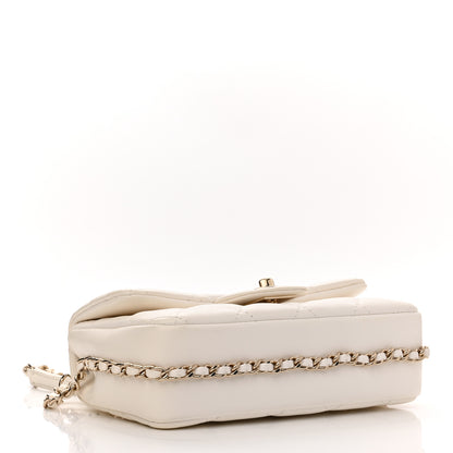 Chanel Lambskin Quilted Mini My Precious Flap White 4 of 12