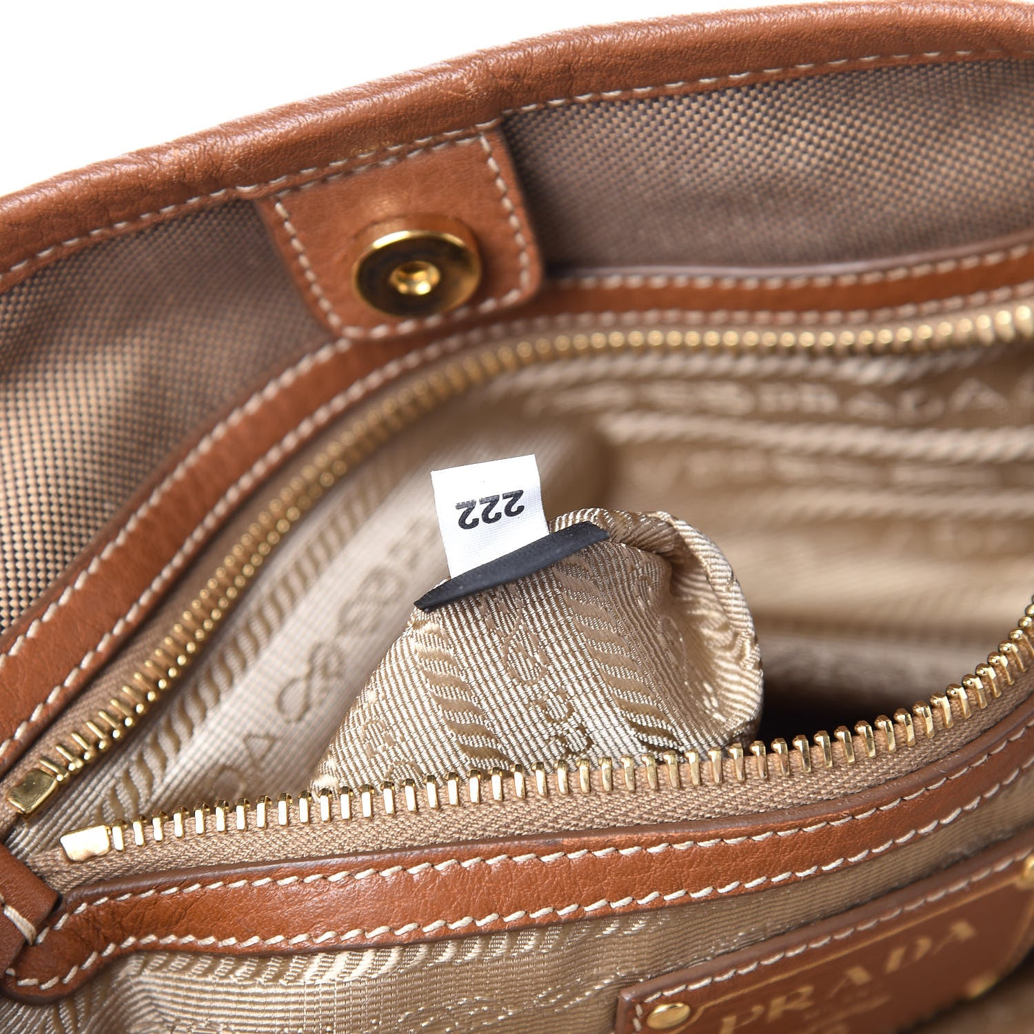 Prada Jacquard Logo Tote Corda Brandy 8 of 10