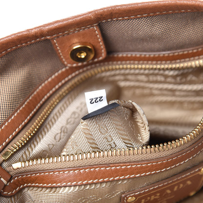 Prada Jacquard Logo Tote Corda Brandy 8 of 10